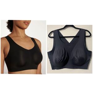 Evelyn & Bobbie Ultra Lift Defy Seamless Wirefree Bra 3XL Black Ergonomic